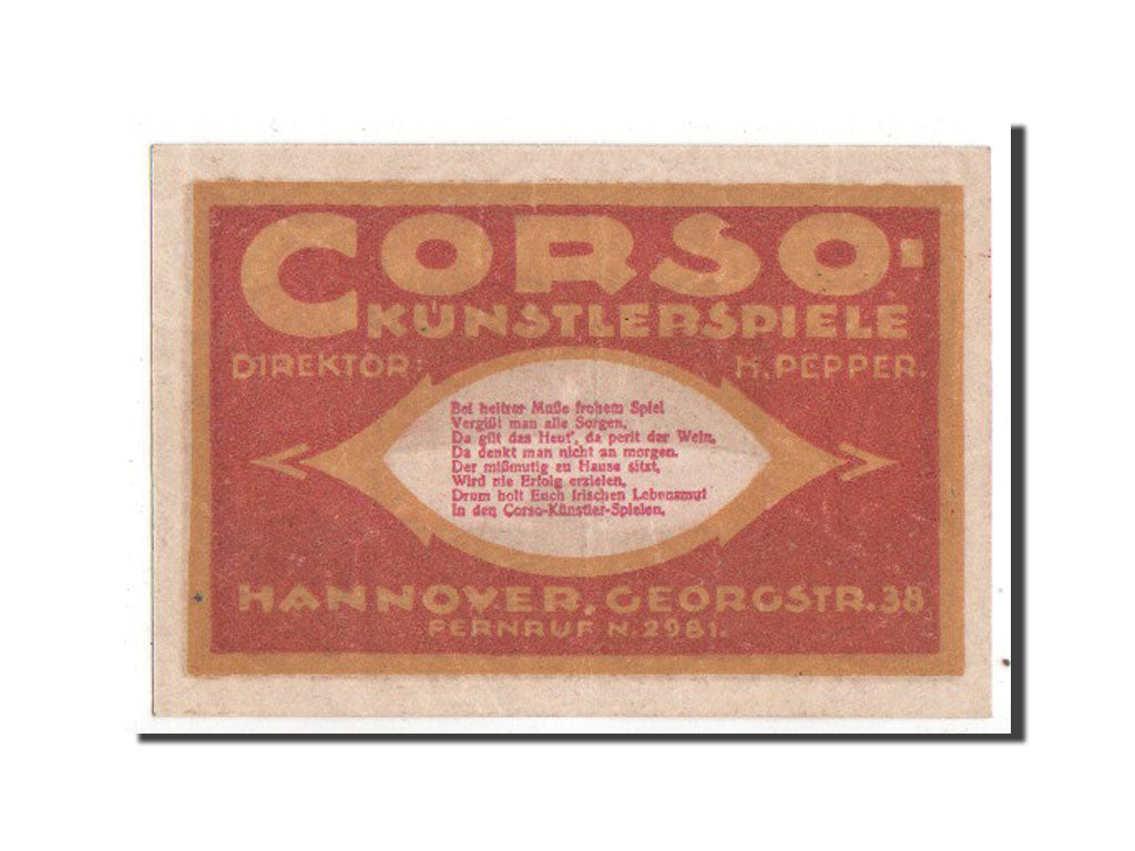Germany, Hannover, 20 Pfennig, 1921, UNC(63), Mehl #570.2b