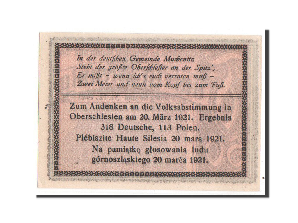 Banknote, Germany, Oberschlesien, 50 Pfennig, 1922, UNC(63), Mehl:901.1
