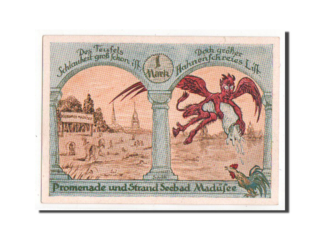 Germany, Pommern, 1 Mark, 1921, UNC(63), 15456, Mehl #850.1