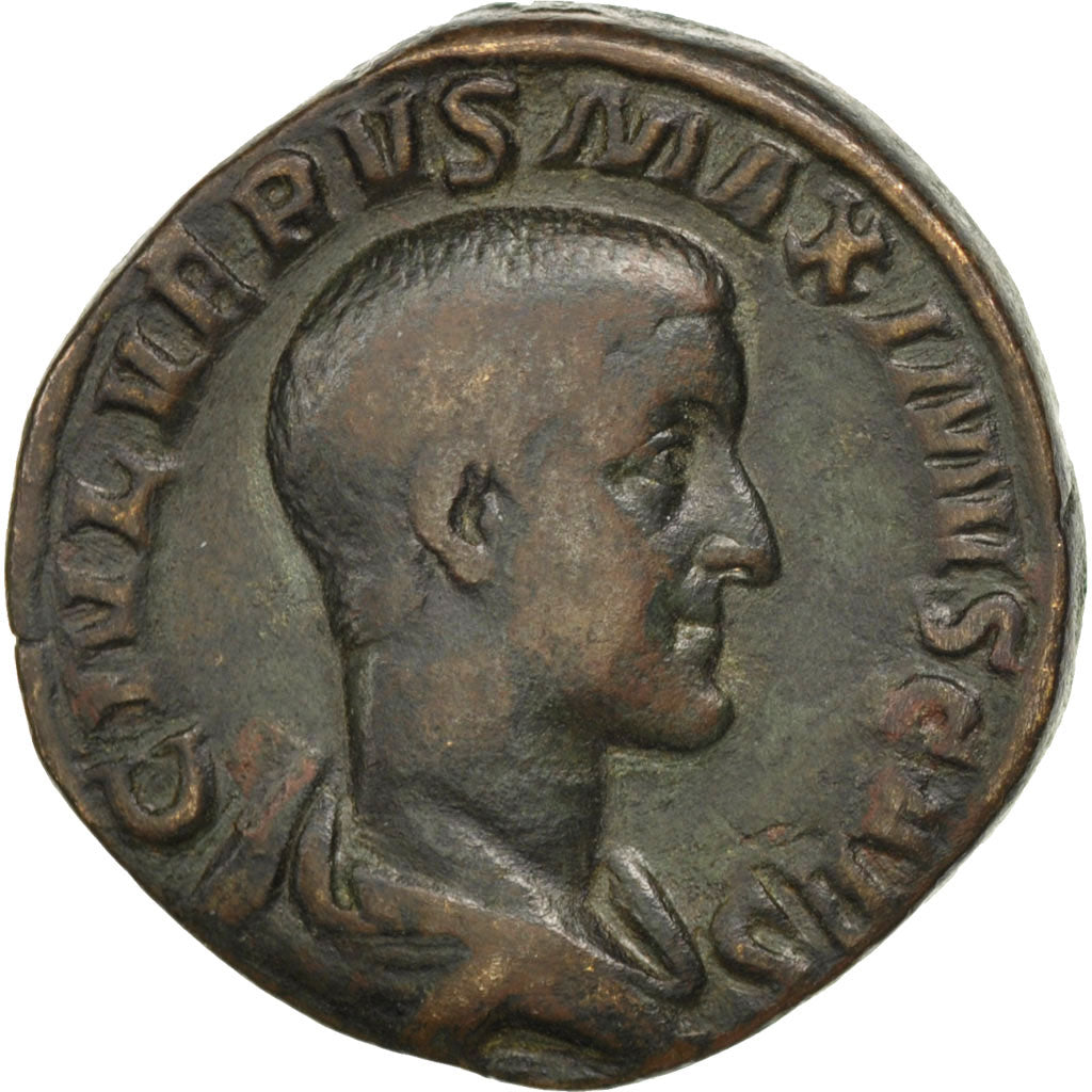 Maximus, Sestertius, Roma, MB+, Bronzo, RIC:9