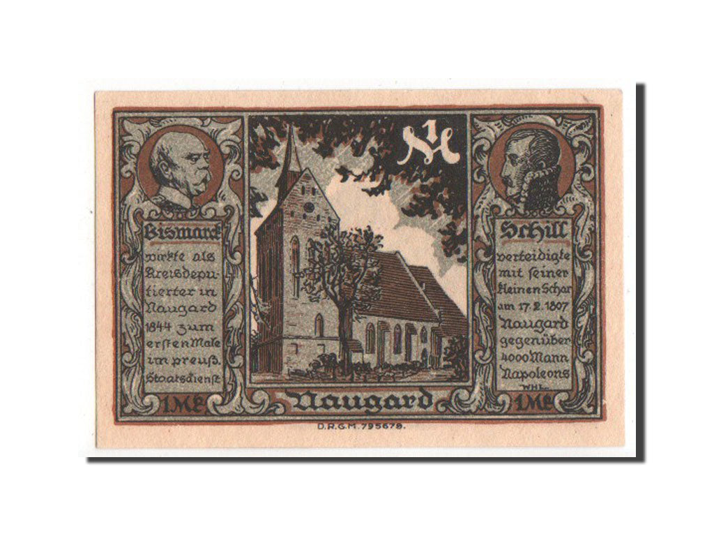 Germany, Naugard Stadtsparkasse, 1 Mark, 1922, UNC(63), 19202, Mehl #923.1a