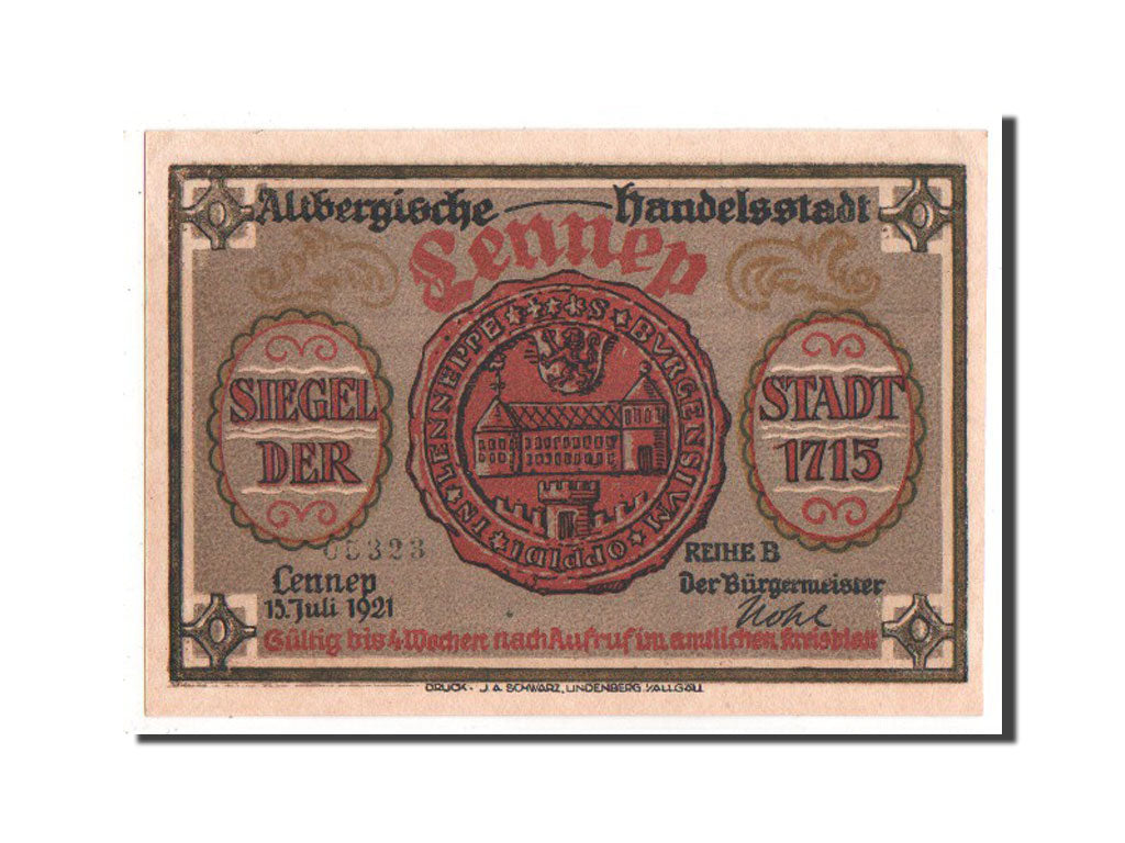 Banknote, Germany, Rheinland, 50 Pfennig, 1921, UNC(63), Mehl:791.1