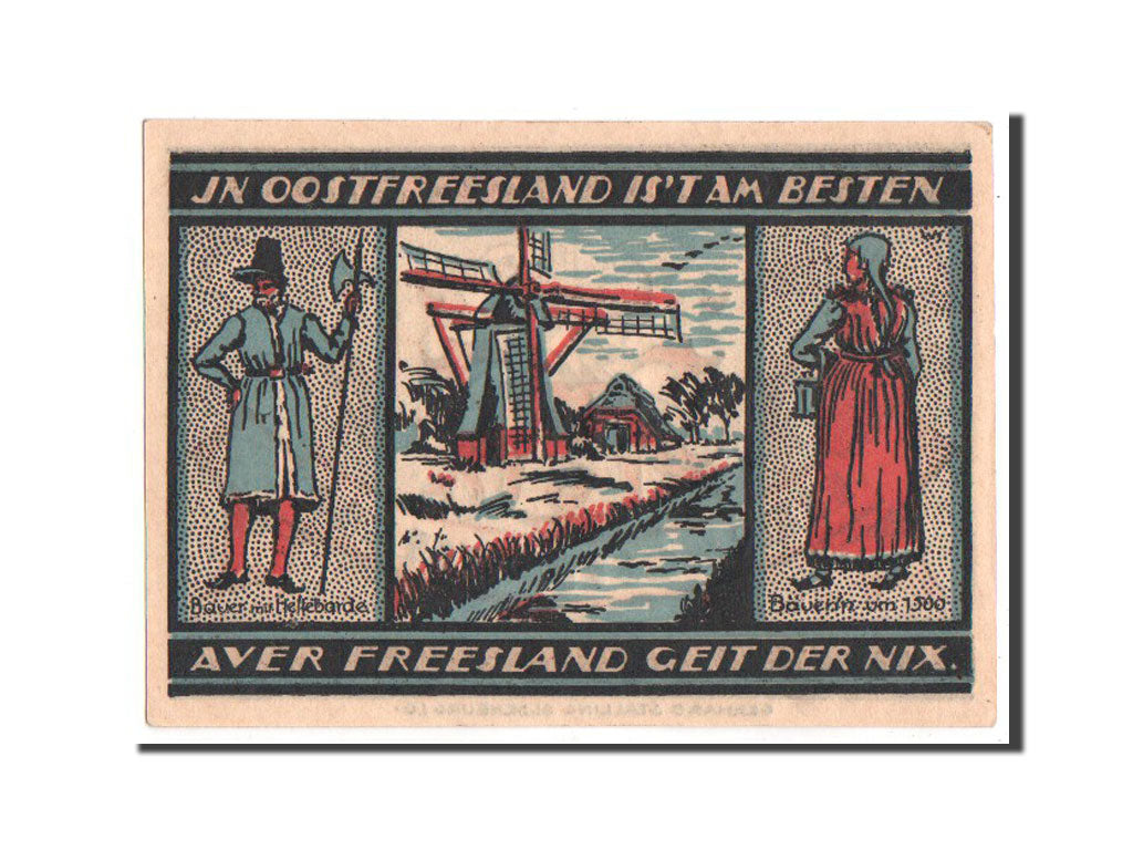 Banknote, Germany, Leer, 75 Pfennig, 1921, UNC(63), Mehl:781.1