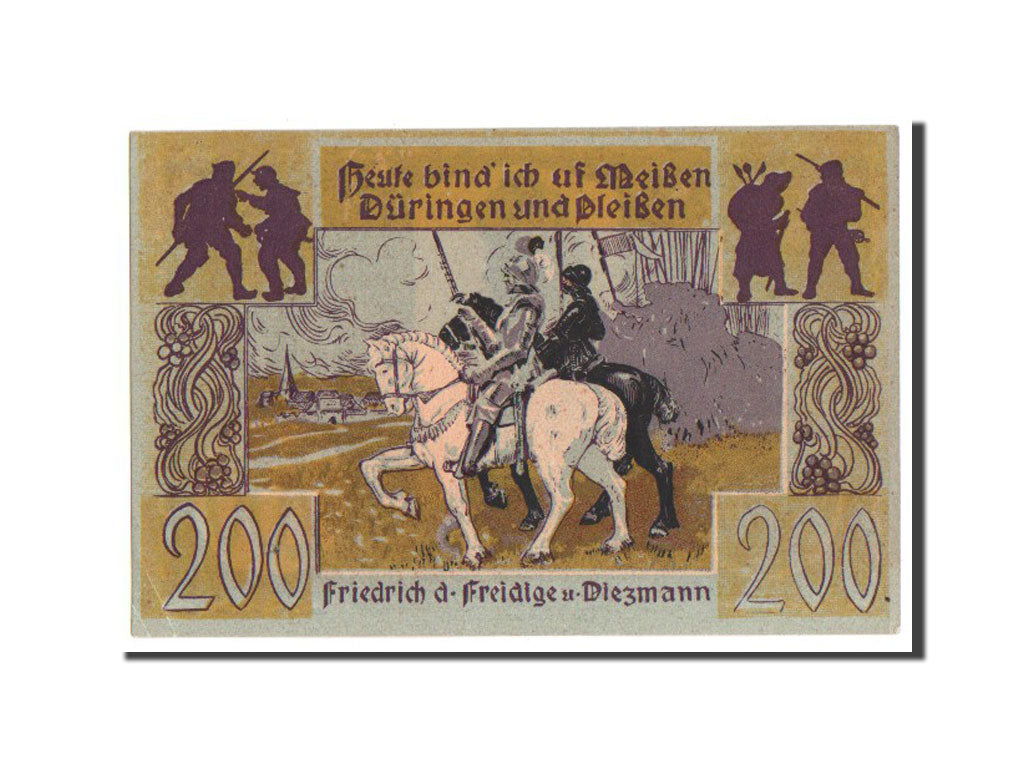 Germany, Sachsen-Altenburg, 200 Pfennig, 1921, UNC(63), Mehl #816.1