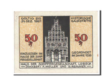 Banknote, Germany, Lübeck, 50 Pfennig, 1921, UNC(63), Mehl:824.1b