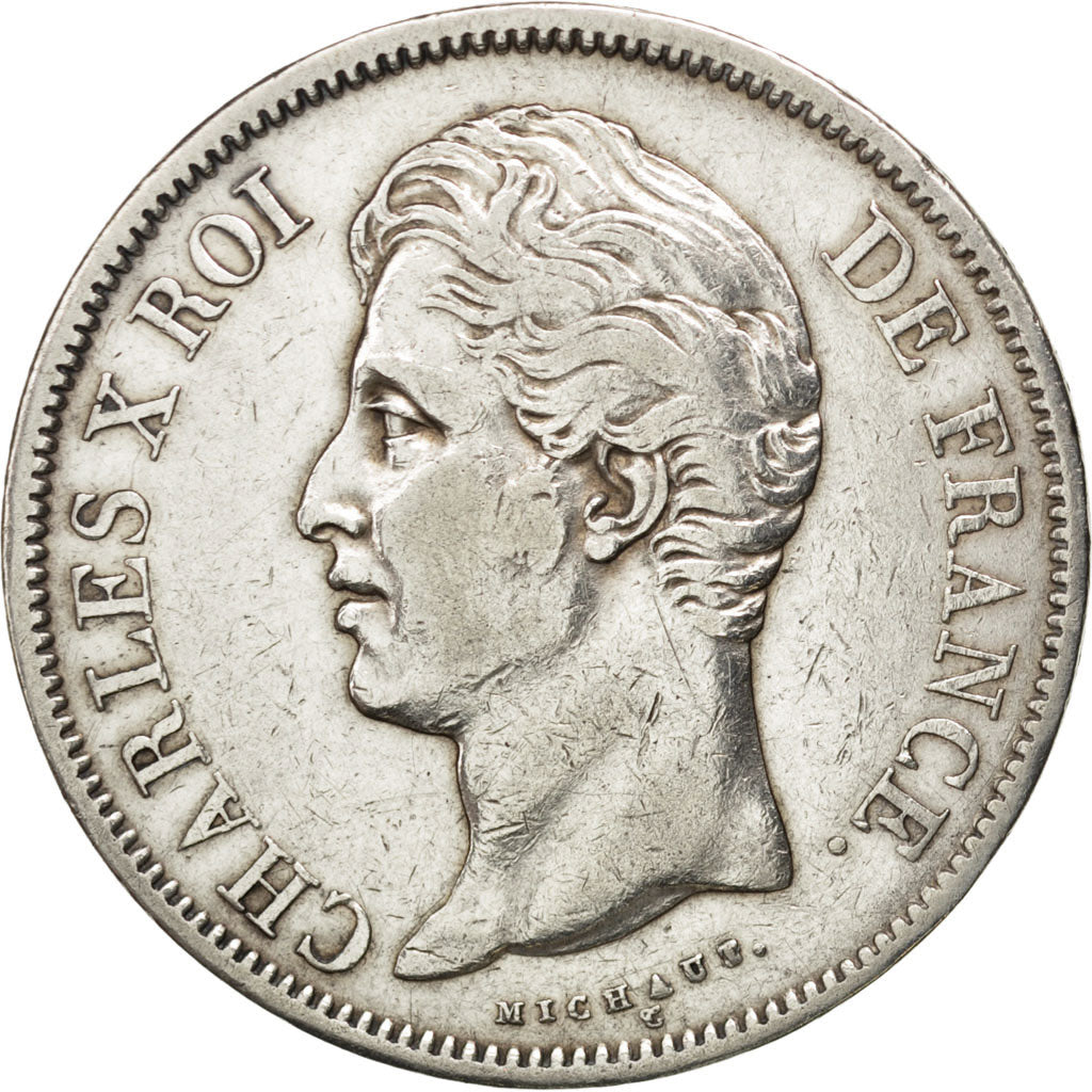 Charles X, 5 Francs, 1828 W, Lille, Gadoury 644
