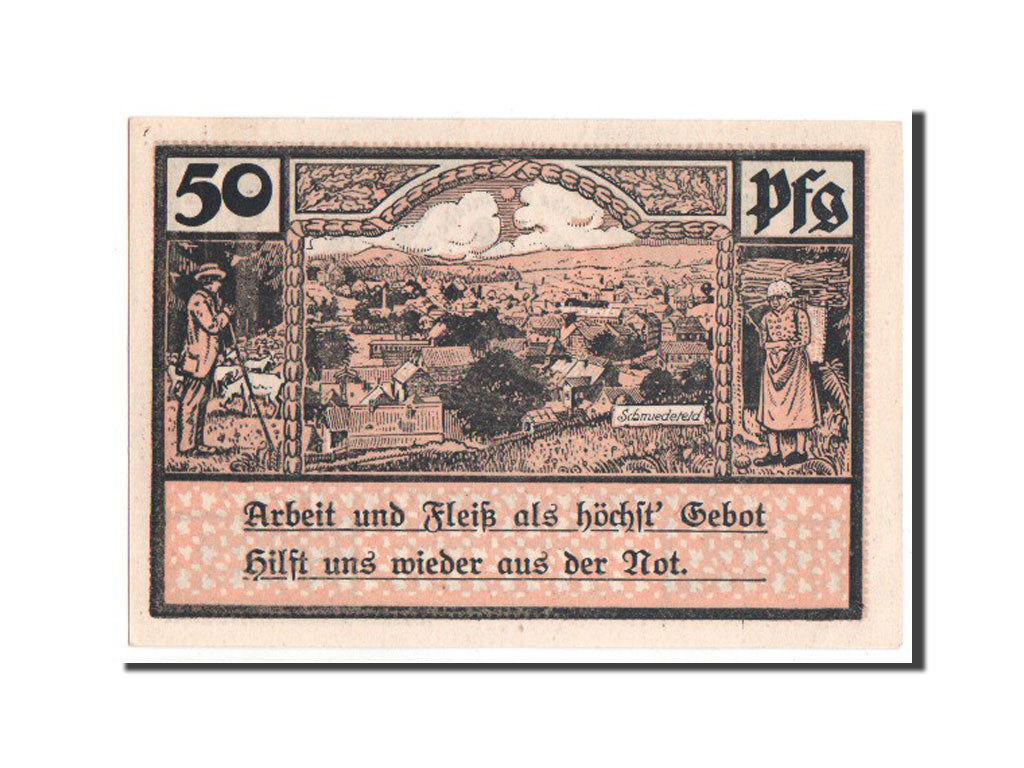 Banknote, Germany, Schmiedfeld Gemeinde, 50 Pfennig, 1921, UNC(63), Mehl:1187.6