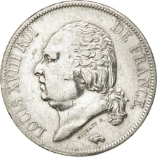 Louis XVIII, second gouvernement royal, 5 Francs buste nu, 1820 A, Paris,...