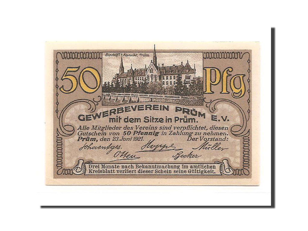 Germany, Prum Gewerbeverein, 50 Pfennig, 1921, UNC(63), Mehl #1079.2