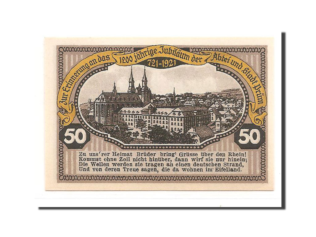 Germany, Prum Gewerbeverein, 50 Pfennig, 1921, UNC(63), Mehl #1079.2