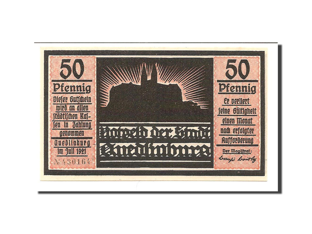 Banknote, Germany, Quedlinburg Stadt, 50 Pfennig, 1921, UNC(65-70), Mehl:1087.4