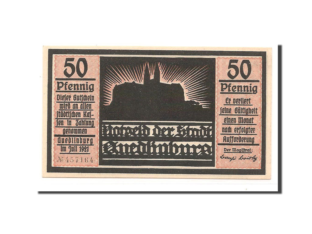 Banknote, Germany, Quedlinburg Stadt, 50 Pfennig, 1921, UNC(65-70), Mehl:1087.4