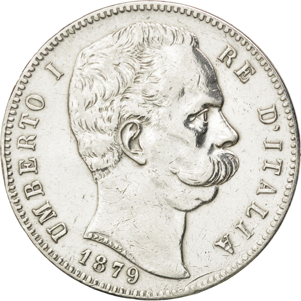 Monnaie, Italie, Umberto I, 5 Lire, 1879, Rome, TTB, Argent, KM:20