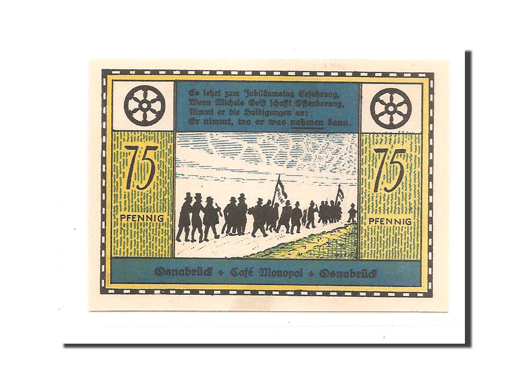Banknote, Germany, Osnabruck, 75 Pfennig, 1921, UNC(65-70), Mehl:1029.2