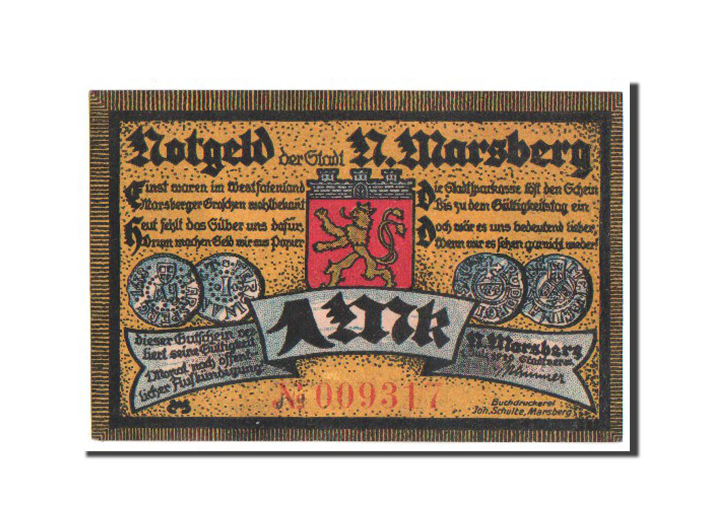 Banknote, Germany, Westfalen, 1 Mark, 1920, UNC(63), Mehl:971.1