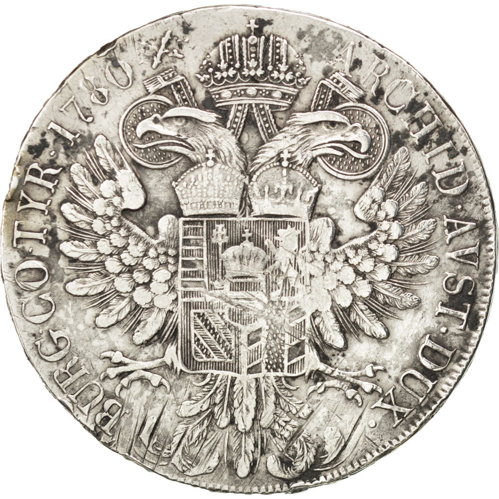 AUSTRIAN STATES, Thaler, Convention, 1780, KM #22, VF(30-35), Silver, 27.85