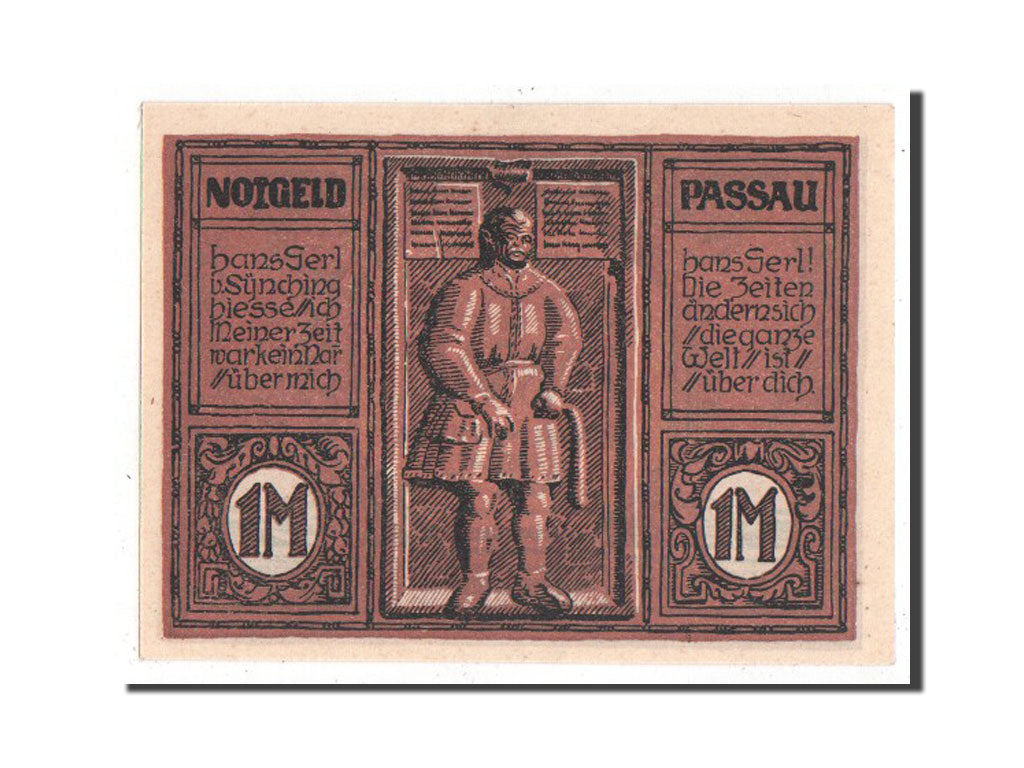 Germany, Passau Stadt, 1 Mark, 1921, UNC(65-70), 23598, Mehl #1051.1a