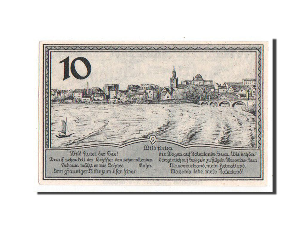 Banknote, Germany, Lyck Stadt, 10 Pfennig, 1921, UNC(63), Mehl:849.1b