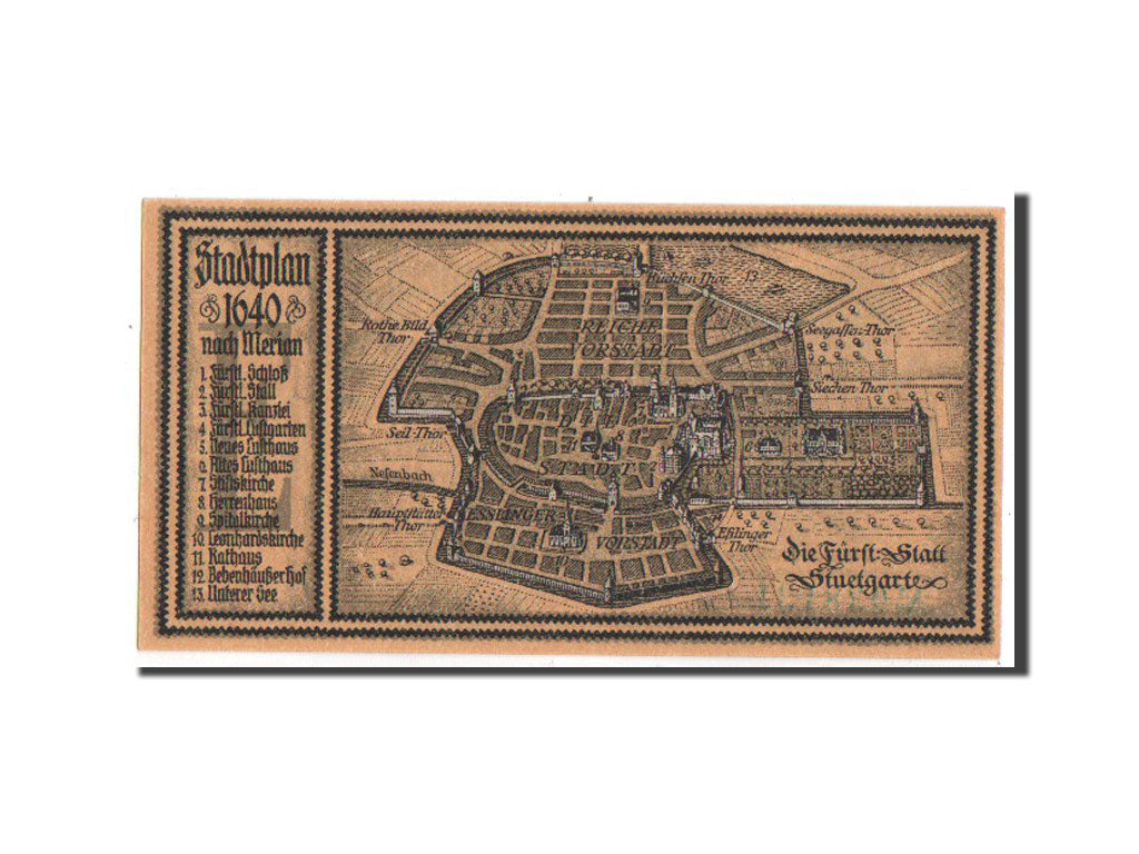 Banknote, Germany, Stuttgart Stadt, 50 Pfennig, 1922, UNC(63), Mehl:1289.2a