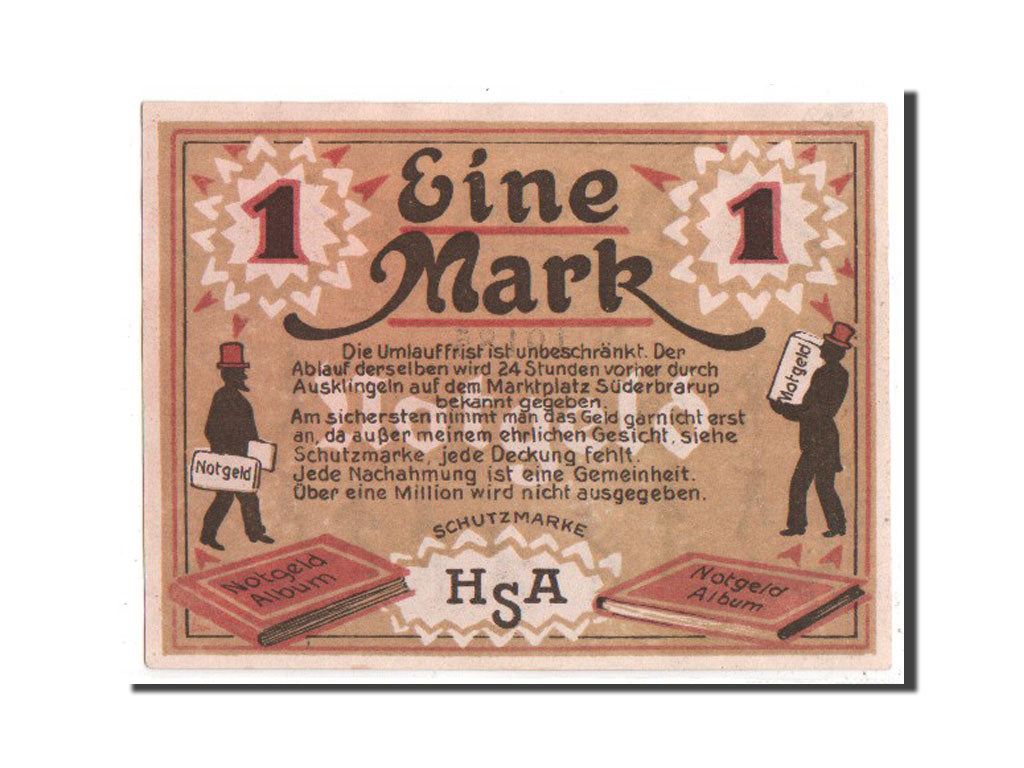 Germany, Suderbrarup, 1 Mark, 1920, UNC(63), 19184, Mehl #1293.2