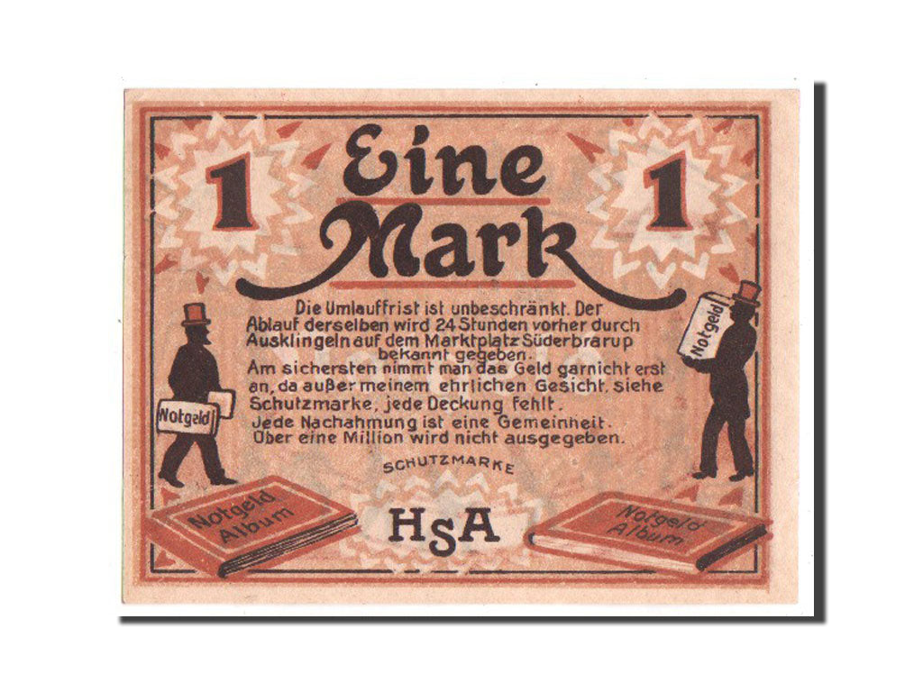 Germany, Suderbrarup, 1 Mark, 1920, UNC(63), 3753, Mehl #1293.1
