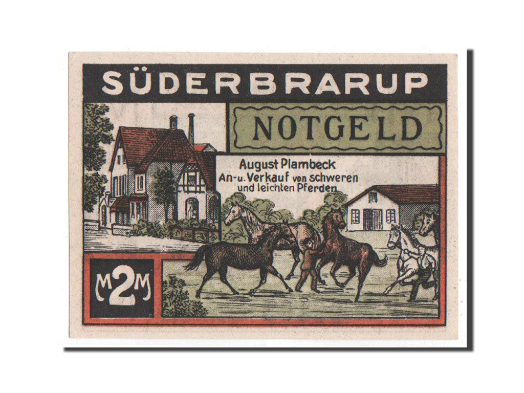 Germany, Suderbrarup, 2 Mark, 1922, UNC(63), 06102, Mehl #1296.1