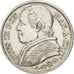 ITALIAN STATES, 2 Lire, 1867, Roma, KM #1379.2, AU(50-53), Silver, 9.97