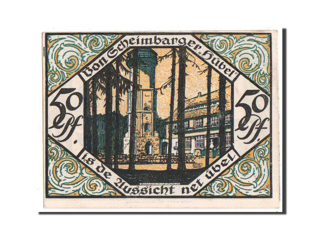 Banknote, Germany, Scheibenberg Stadt, 50 Pfennig, 1921, UNC(63), Mehl:1175.1b