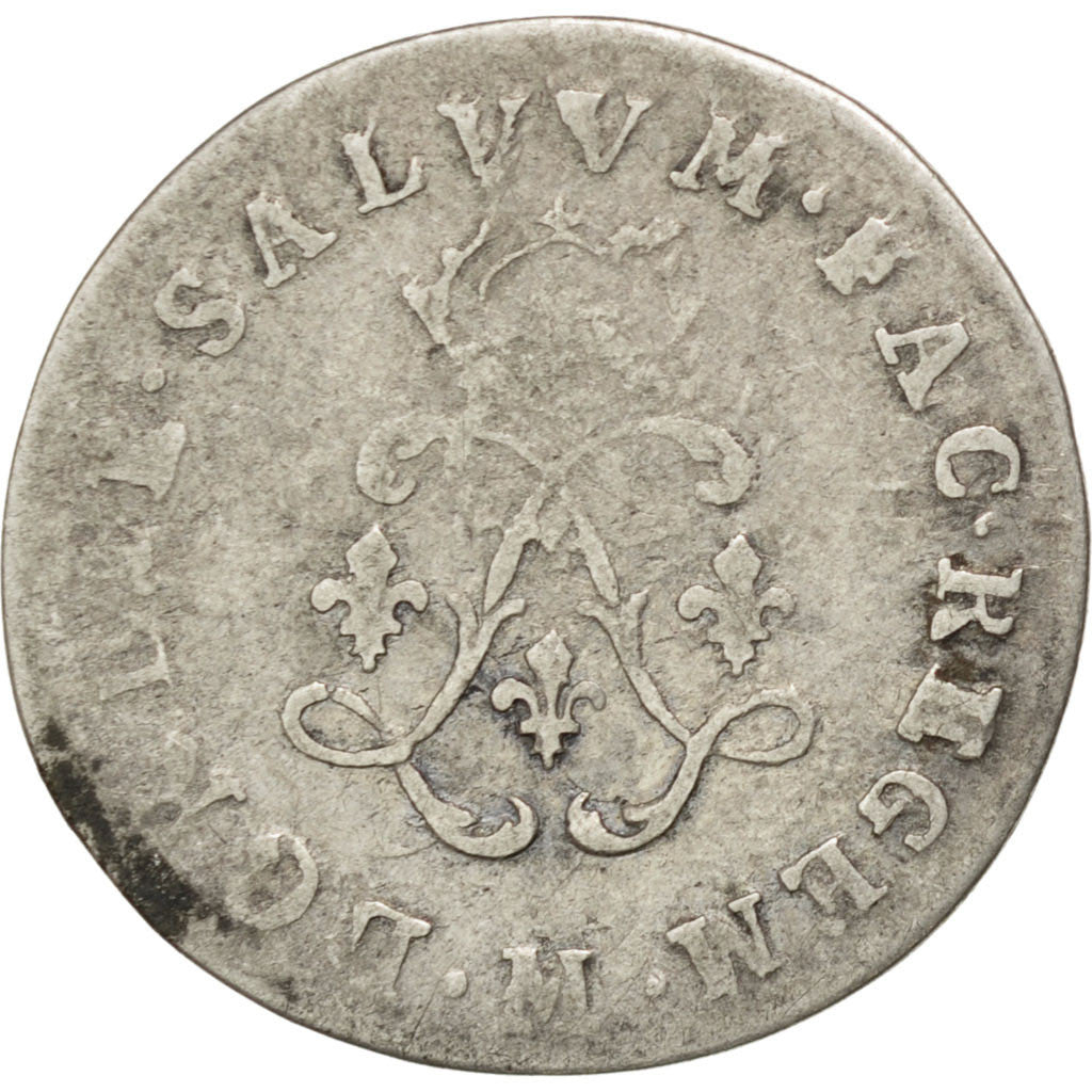 FRANCE, 4 Sols aux 2 L, 4 Sols 2 Deniers, 1692, Toulouse, KM #281.9, VF(20-25),.