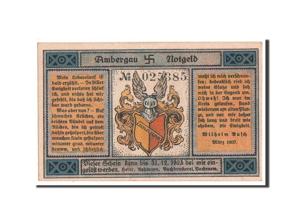 Germany, Hannover, 1 Mark, 1922, AU(55-58), 025385, Mehl #130.1a