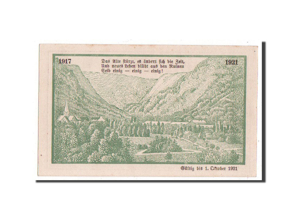 Banknote, Germany, Thale a.Harz Stadt, 50 Pfennig, 1921, UNC(64), Mehl:1320.3a