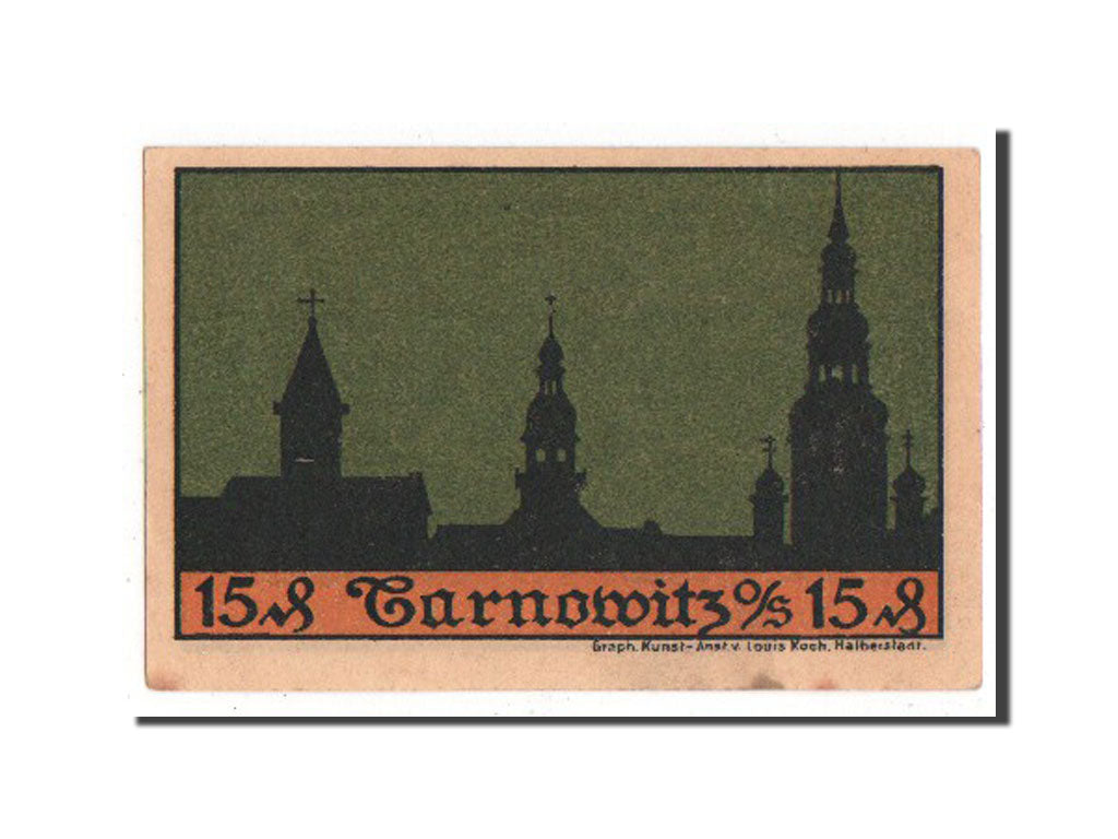 Germany, Polnisch Oberschlesien, 15 Pfennig, 1921, UNC(63), Mehl #1311.1a