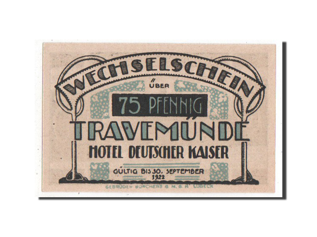 Banknote, Germany, Lübeck, 75 Pfennig, 1922, UNC(65-70), Mehl:1336.1a