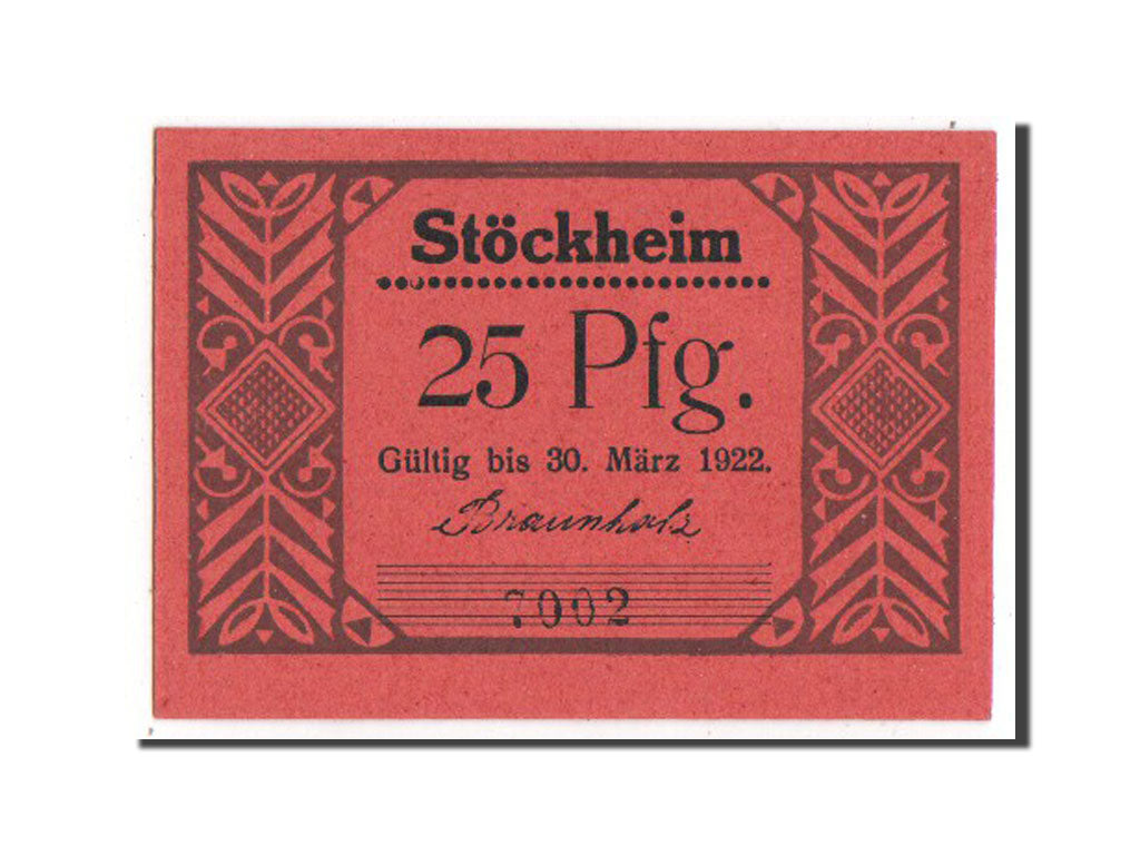 Banknote, Germany, Stockheim Gemeinde, 25 Pfennig, 1922, UNC(65-70), Mehl:1272.2