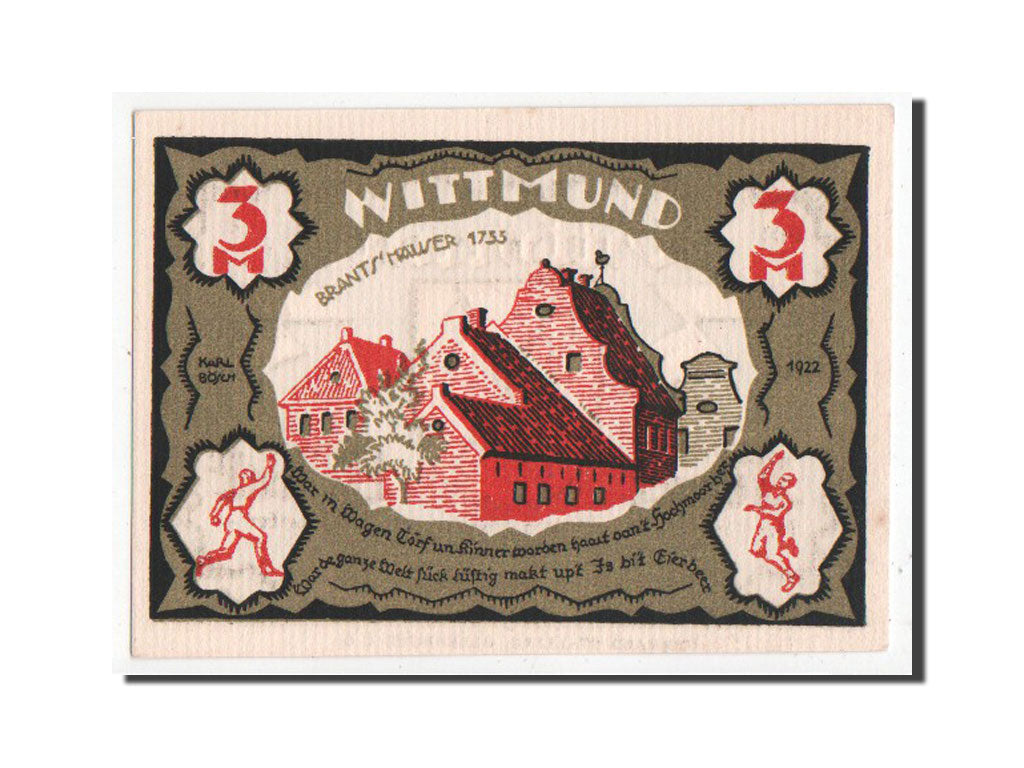 Germany, Hannover, 3 Mark, 1922, UNC(63), Mehl #1447.2
