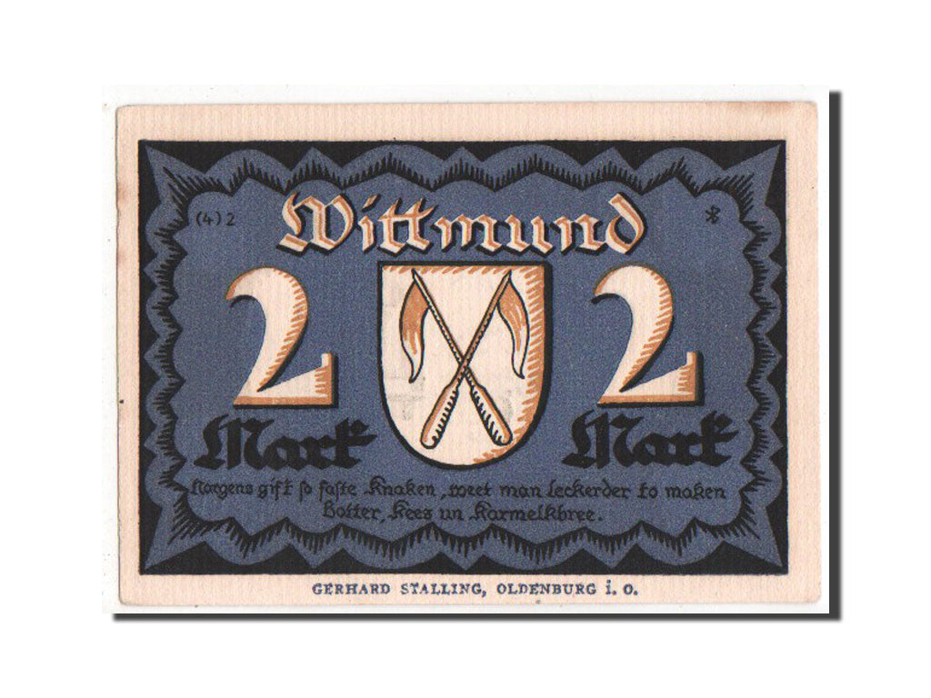 Germany, Hannover, 2 Mark, 1922, UNC(63), Mehl #1447.2