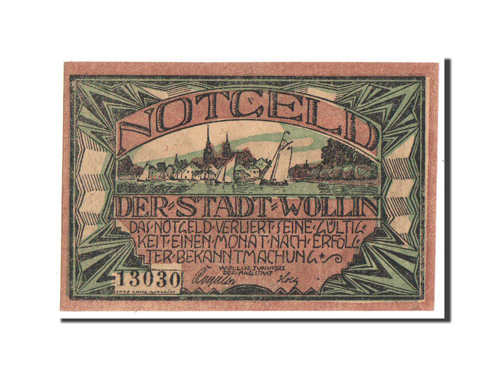 Notgeld, Pommern, Wollin, 25 Pfennig 1921, Mehl 1453.1