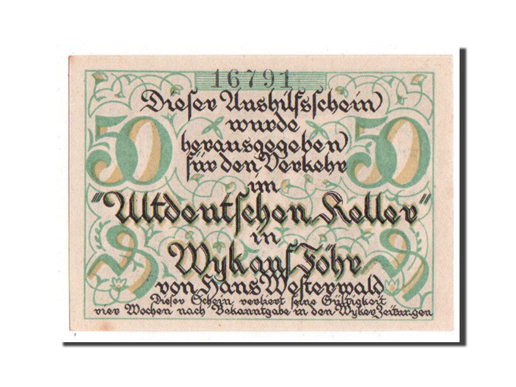 Germany, Schleswig-Holstein, 50 Pfennig, UNC(63), 16791, Mehl #1161.1