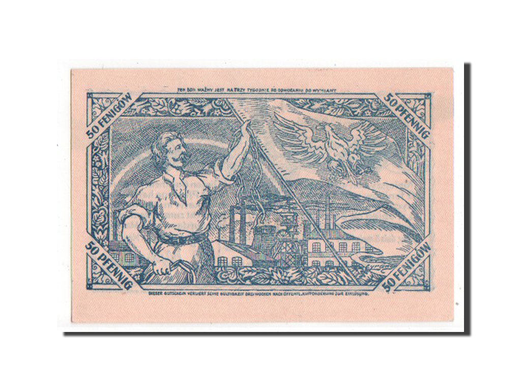 Germania, Polnisch Oberschlesien, 50 Pfennig, 1921, SPL, Mehl:1322.1a