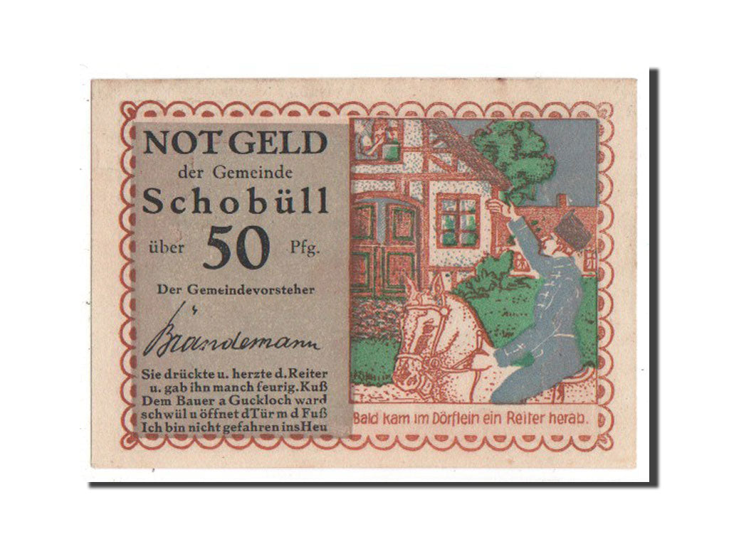 Banknote, Germany, Schobull, 50 Pfennig, 1921, UNC(63), Mehl:1194.3