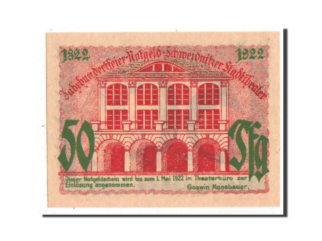 Banknote, Germany, Schlesien, 50 Pfennig, 1922, UNC(63), Mehl:1210.1a