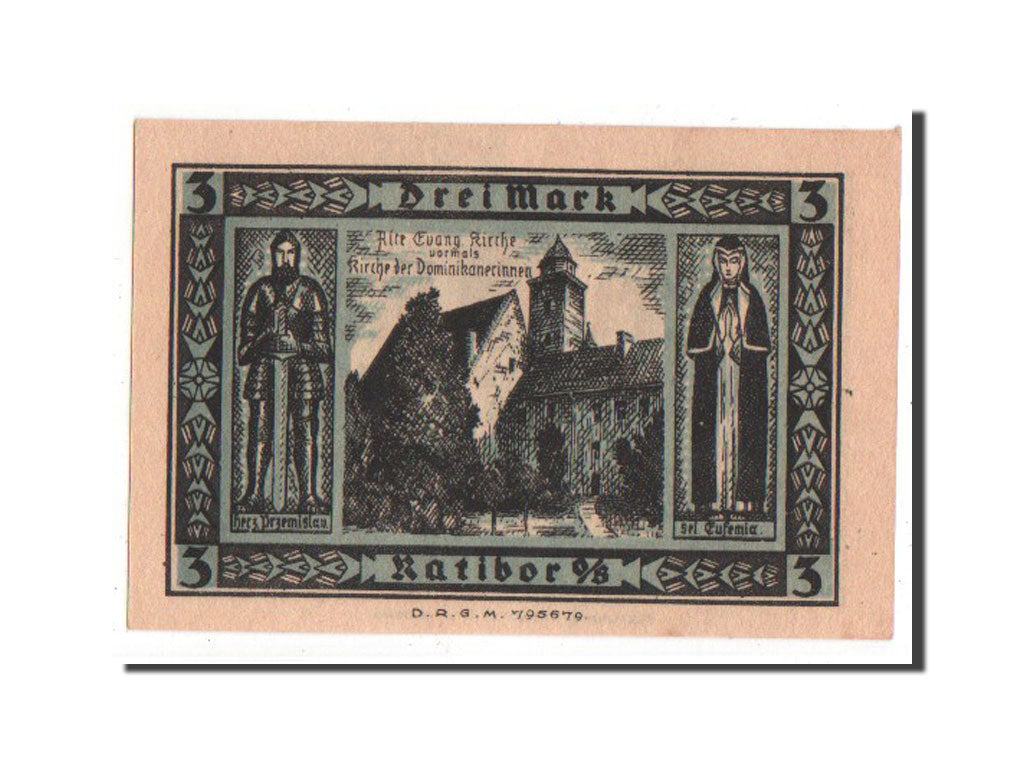 Germany, Ratibor Stadtsparkasse, 3 Mark, 1922, UNC(63), 113126, Mehl #1100.1c