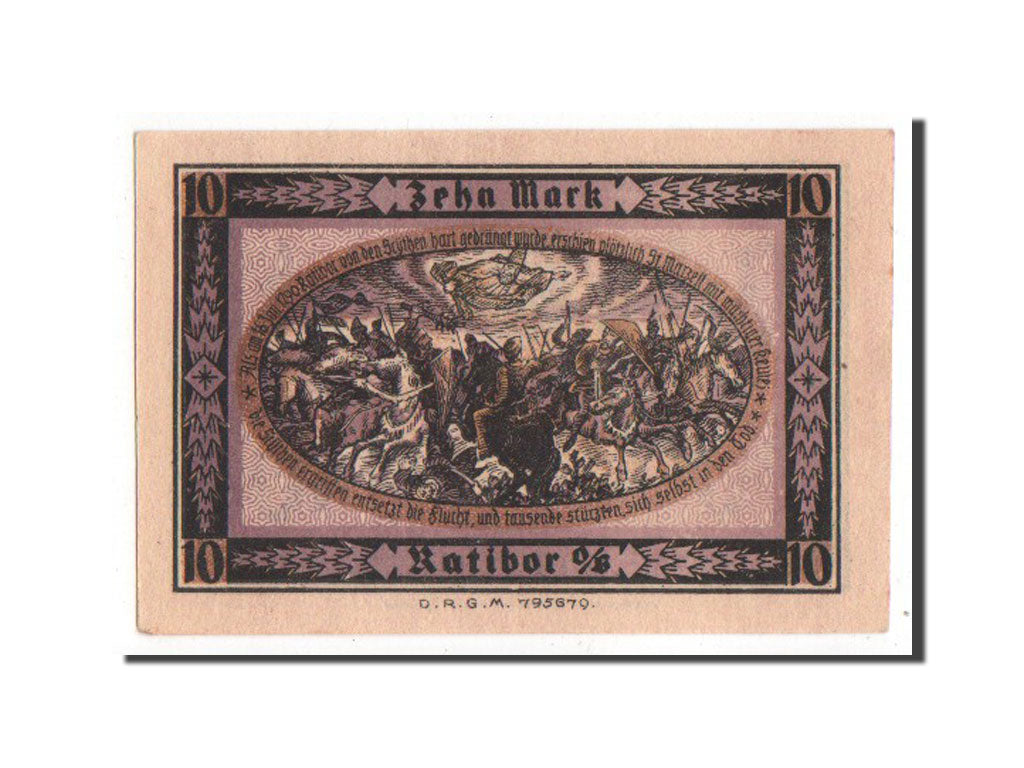 Banknote, Germany, Ratibor Stadtsparkasse, 10 Mark, 1922, UNC(63), Mehl:1100.1c