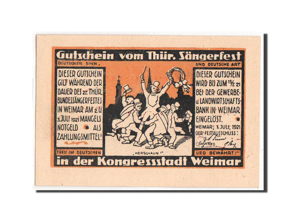 Germany, Weimar Stadt, 10 Pfennig, 1921, UNC(63), Mehl #1399.1
