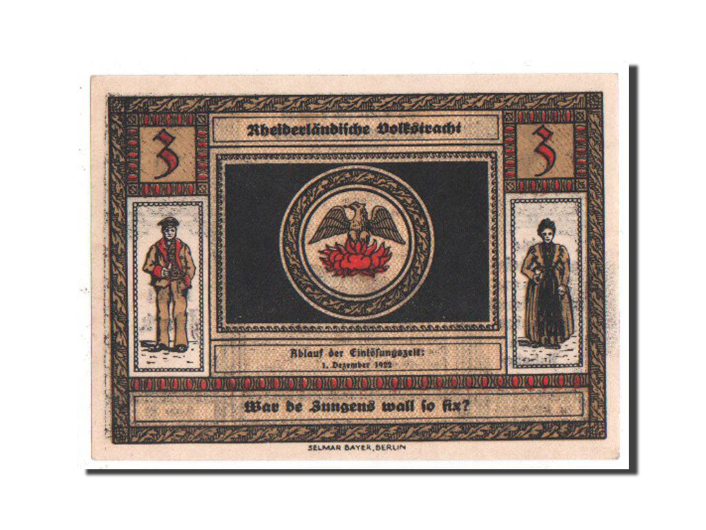 Germany, Weener a.d. Ems Flecken, 3 Mark, 1922, UNC(63), Mehl #1389.1b