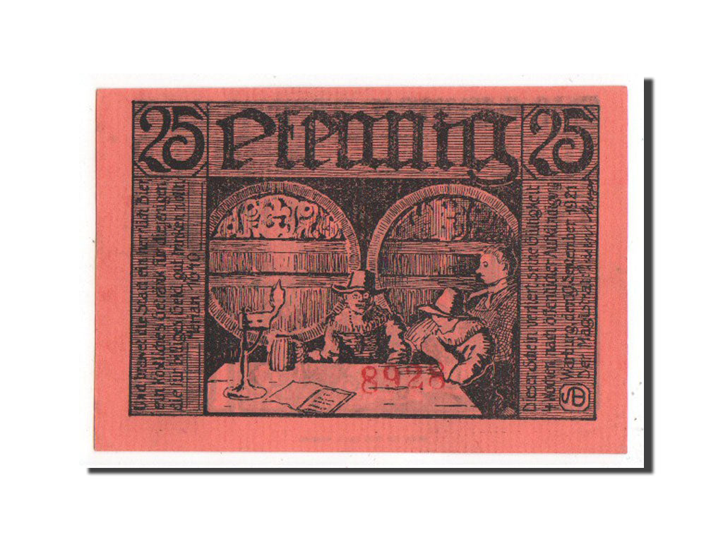 Germania, Warburg Stadt, 25 Pfennig, 1921, SPL-, Mehl:1376.1