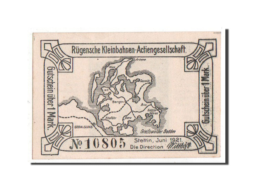 Banknote, Germany, Stettin Stadt, 1 Mark, 1921, UNC(63), Mehl:1269.1