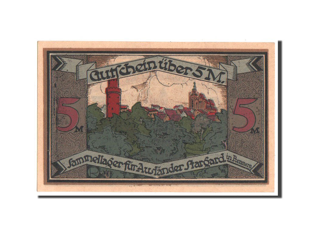Banknote, Germany, Stargard, 5 Mark, 1921, UNC(60-62), Mehl:1255.1b