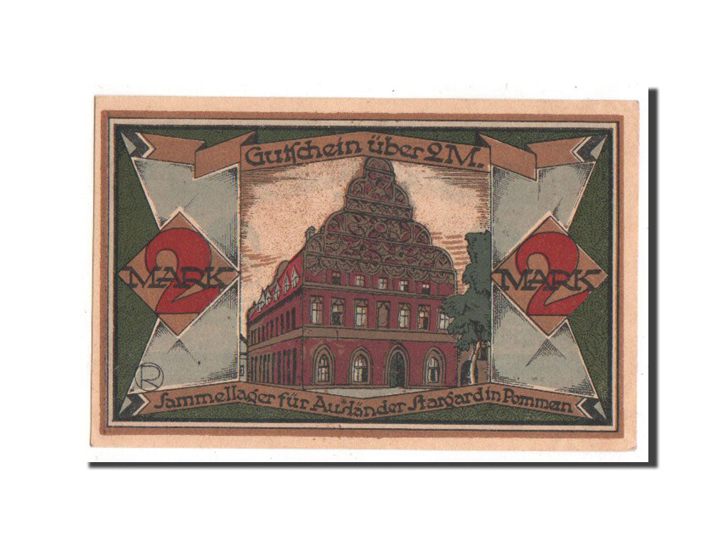 Billete, Alemania, Stargard, 2 Mark, 1921, SC, Mehl:1255.1b