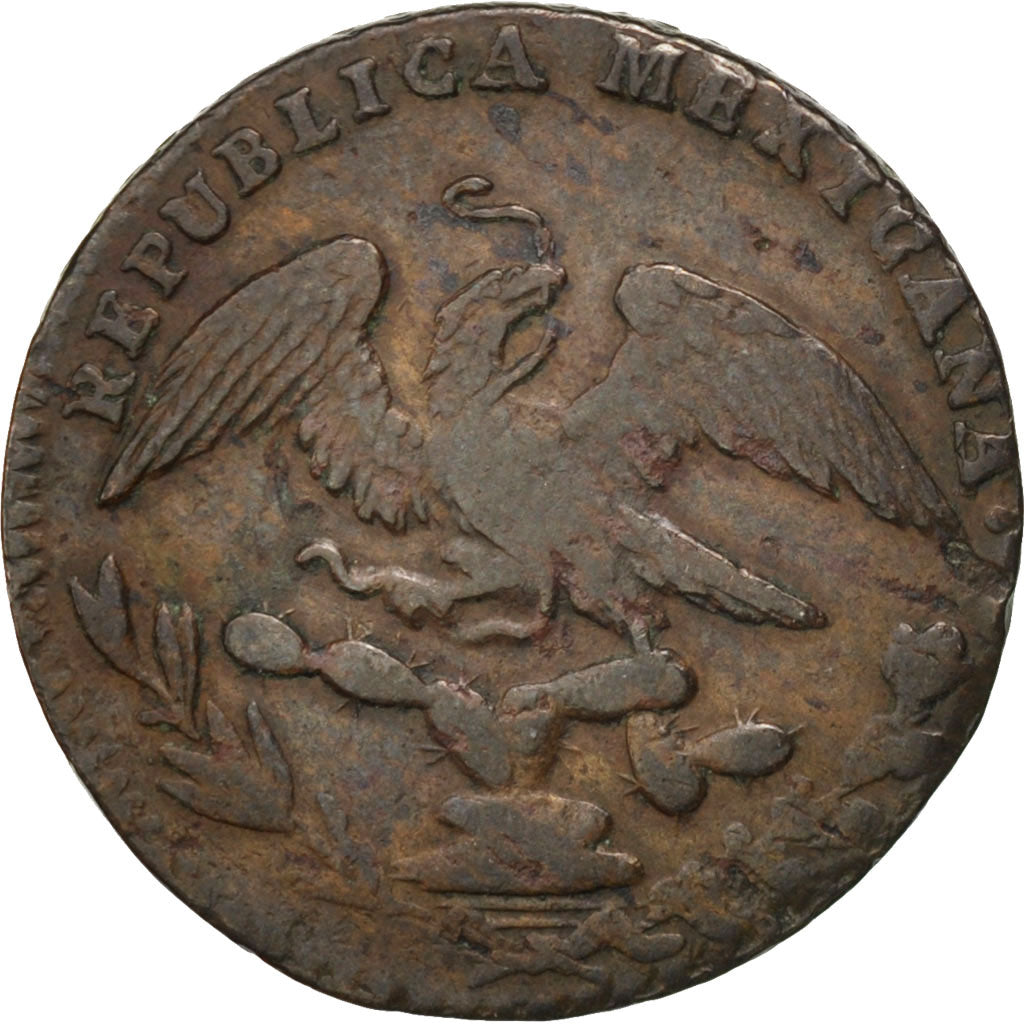 MEXICO, 1/4 Real, Un Quarto/Una Quartilla, 1835, Mexico City, KM #358,...